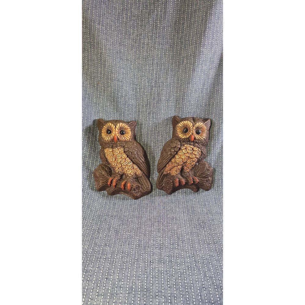 Vintage 1970s molded foam or resin owl